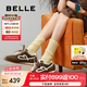 百麗（Belle）流心糖復(fù)古撞色阿甘鞋女2025秋新商場(chǎng)款運(yùn)動(dòng)風(fēng)休閑鞋E7H1DCM5預(yù)售 棕色 3.5CM增高 37