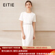 愛特愛（EITIE）優(yōu)雅女裝通勤收腰顯瘦2025夏季新款一步裙極簡純色連衣裙B2507676 極光白10 L (165)