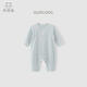 乖奇熊嬰兒純棉連體衣服夏季薄款寶寶哈衣爬服春秋居家長(cháng)袖空調服新生兒
