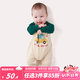 嘟嘟家新生嬰兒衣服秋冬潮服女0哈衣3個(gè)月寶寶連體衣男嬰幼兒秋裝wp 綠袖鱷魚 80cm