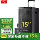 山水（SANSUI） E12演唱音響戶外k歌拉桿音響演出大音量藍牙移動音響大功率唱歌室外音箱表演舞臺 山水E15+雙話筒
