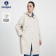 納維凱爾意大利小帆船女士通勤中長(cháng)款風(fēng)衣闊版休閑連帽外套2331575502杏M