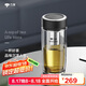 萬象（WANXIANG）雙層玻璃杯送男友便攜茶水杯V17L商務辦公大容量360ML帶濾網(wǎng)水杯