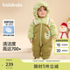 巴拉巴拉（BALABALA）童裝嬰兒連體衣假兩件連體羽絨服寶寶衣服冬加厚男童女童兒童 黃綠41122-白鴨絨 90cm