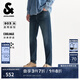 杰克·瓊斯（JACK&JONES）男裝秋季新款牛仔褲做舊貓須水洗日常百搭舒適直筒長(zhǎng)褲225332031 A14深牛仔藍(lán) 31 175 W31/L30