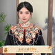 七月夕七月夕原創(chuàng)漢服四時(shí)良景繡花云肩長衫馬面裙搭配學(xué)士服 水溶繡花雙云肩 均碼