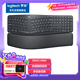 羅技（Logitech）ERGO K860 無線藍牙鍵盤 多操作系統(tǒng)鍵盤 人體工學分體式鍵盤 多設(shè)備匹配辦公鍵盤 K860黑色