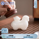 蘇氏陶瓷（SUSHI CERAMICS）冰種玉瓷馬上有錢茶寵擺件禮盒裝茶桌茶具配件高檔伴手禮