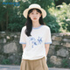 真維斯（JEANSWEST）純棉撞色短袖女2025夏季新款休閑簡(jiǎn)約淑女風(fēng)女士半袖t恤上衣服