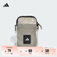 adidas實(shí)用運(yùn)動(dòng)單肩斜挎包男女夏季阿迪達(dá)斯官方JD5856   奇跡礬土棕/淡芝麻灰褐/白   NS