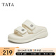 他她（TATA）厚底拖鞋女外穿休閑軟底涼拖沙灘鞋夏季新款WW501BT4 米色 39