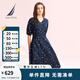 諾帝卡（NAUTICA）【商場同款】女裝春夏新款萊賽爾親膚透氣休閑連衣裙女41DO04 藏青色4NV L