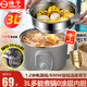 揚(yáng)子電煮鍋多功能電煮鍋多用途電熱鍋3升學(xué)生宿舍泡面電火鍋小電鍋0涂層304不銹鋼內(nèi)膽蒸煮一體電蒸鍋 3L 配蒸籠【304內(nèi)膽】800W