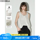 COCOBELLA重工燙銀細閃U領(lǐng)吊帶背心女輕奢風(fēng)休閑上衣VT0009 月光白 M