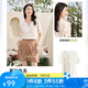 歐莎（OSA）優(yōu)雅通勤v領(lǐng)短袖襯衫女夏季薄款襯衣高級(jí)感洋氣女士雪紡上衣 米白色 XL