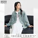 對(duì)白復(fù)古水洗牛仔襯衫女2025秋新款長(zhǎng)袖襯衣慵懶寬松休閑百搭外套 牛仔藍(lán) S