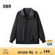 森馬夾克男防水冬季復(fù)古工裝風(fēng)加絨外套百搭oversize 黑色90001 特寬松/介意拍小一碼 170/88A/M