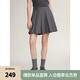 ELLE【學(xué)院百褶裙】灰色高腰顯瘦半身裙女2025春季新款小個(gè)子短裙 深灰 M