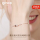 Grace Girl蝴蝶手鏈女玫瑰金小眾銀首飾個(gè)性簡約系520情人節(jié)生日禮物送女友