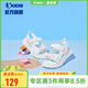 喬丹（QIAODAN）女童涼鞋大童夏季涉水童鞋兒童魔術(shù)貼網(wǎng)面鞋子 薄紗藍/薊粉色 36