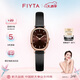 飛亞達（FIYTA）傾城系列小可可 棕盤皮帶復(fù)古時尚 學生手表女生禮物
