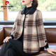 皮爾卡丹（pierre cardin）媽媽裝秋冬裝外套小香風(fēng)毛呢開衫中年婦女衣服2025新款中老年女裝 黃色 M  建議90-105斤