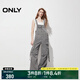 ONLY春夏休閑百搭簡(jiǎn)約口袋綁帶背帶褲休閑褲女|12427S002 E40 寒冬灰色 160/64A/S