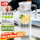 青蘋果涼水壺 家用玻璃冷水壺飲料壺茶水壺水杯玻璃 果汁壺扎啤壺1.1L