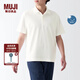 無(wú)印良品（MUJI）  Walker 男式 防紫外線性能 POLO衫 防曬衫防曬衣防曬服BIA05A3S 白色 2XL （185/112A）
