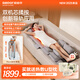 銳珀?duì)枺≧epor）O5按摩墊全身躺墊椅導(dǎo)軌床上按摩椅家用迷你頸椎腰部背部熱敷氣囊按摩儀器生日中秋禮物送長(zhǎng)輩 巍峨灰色【頸部仿人手揉捏+腰背部柔性導(dǎo)軌】