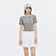 moussy 2025夏季新品簡約休閑純棉圓領正肩短袖T恤028ISA90-1001 180杢灰色 均碼