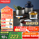 摩飛電器（Morphyrichards）絞肉機(jī) 家用套娃絞餡機(jī)碎肉機(jī) 電動(dòng)多功能輔食料理機(jī)打蒜攪拌機(jī) 不銹鋼三碗 MR9401A