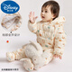 迪士尼（Disney）新生嬰兒羽絨連體衣服冬季0-1男女寶寶秋冬裝外出抱衣服輕薄包腳 米黃色小熊 66 建議3-6個月10斤-13斤cm