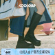 COOLCHAP七夕送女友【李一桐同款】瘦瘦靴長靴彈力靴厚底中筒長筒馬丁靴 黑色（高筒） 38