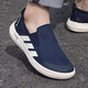 阿迪達斯 （adidas）男鞋 秋季新款低幫休閑鞋帆布鞋透氣懶人鞋輕便一腳穿戶(hù)外運動(dòng)鞋 3503/藍色/一腳穿/清風(fēng)透氣 41