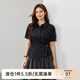 纖莉秀【設(shè)計(jì)感收腰時(shí)髦氣質(zhì)百搭翻領(lǐng)襯衫】大碼女裝胖mm春裝新款0126 黑色 3XL