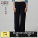 Teenie Weenie小熊春季簡約運動闊腿休閑褲長褲衛(wèi)褲運動褲寬松時尚 藏青色 S (160)