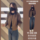 妍莉芬（yanlifen）春季今年流行的小香風超好看衣服短款咖色外套女春秋2025新款上衣 咖色短外套 M 【95-105斤】