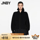 JNBY/江南布衣秋冬羊毛針織開衫女高領簡約休閑通勤5O0312580 001/本黑 M