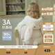 戴維貝拉（DAVE＆BELLA）女童短款羽絨服中大童連帽上衣三防小女孩外套兒童衣服秋冬新款 米白【現(xiàn)貨】 130 cm（建議身高120-130cm）