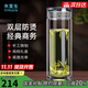 水宜生玻璃杯雙層男士泡茶超大容量商務(wù)水杯高檔便攜水晶杯防燙男士禮盒 520ml