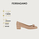 菲拉格慕（Ferragamo）女士骨色/米色Vara蝴蝶結(jié)高跟鞋 0753641_1D _ 65 禮物送女友