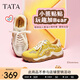 他她（TATA）黃油小熊聯(lián)名休閑厚底板鞋女阿甘德訓(xùn)鞋2025新款 灰/黃 38