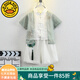 G.DUCKKIDS兒童漢服男童夏季兒童唐裝國學(xué)中國風(fēng)表演出服古風(fēng)小男孩夏裝套裝 云龍漢服綠色geqomki 120碼建議身高110-120cm年齡6-7