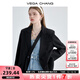 VEGA CHANG小西裝女春秋2025新款純色韓版高級感小眾設(shè)計感女士西服西裝外套 黑色 L