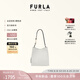 芙拉（FURLA）【七夕禮物】NUVOLA牛皮迷你女士時尚高級感單肩包水桶包百搭休閑 棉花糖白