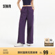 森馬（Semir）休閑褲女吸濕速干格子闊腿褲2025夏季撞色長褲運(yùn)動(dòng)風(fēng)109325127006
