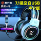前行者X8電腦耳機(jī)頭戴式耳機(jī)有線7.1聲道筆記本臺(tái)式游戲吃雞lol聽(tīng)聲辨位電競(jìng)網(wǎng)吧降噪降音帶麥克風(fēng) X8星空白7.1發(fā)光版耳機(jī)