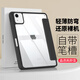 奶小鴨（NEYAA）適用ipad air7保護套11英寸 ipadair7/6/5/4保護殼筆槽款蘋(píng)果平板超薄透明亞克力全包防摔 優(yōu)雅黑