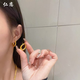 仁戀仁戀?gòu)?fù)古足金港風(fēng)耳環(huán)女2025新款爆款高級(jí)感耳圈小眾設(shè)計(jì)耳飾 足金耳圈一對(duì)約2.1g【多退少補(bǔ)】